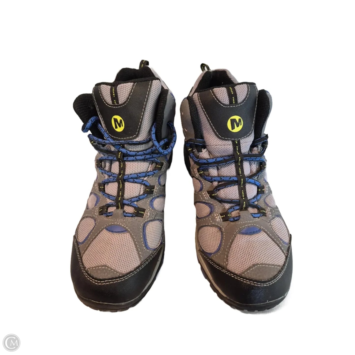 Boots Hiking By Merrell In Blue & Grey, Size: 5