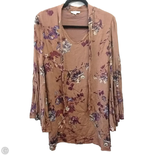 Dress Casual Midi By Gilli In Brown, Size: M