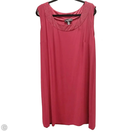 Dress Casual Midi By R And M Richards In Red, Size: 1x