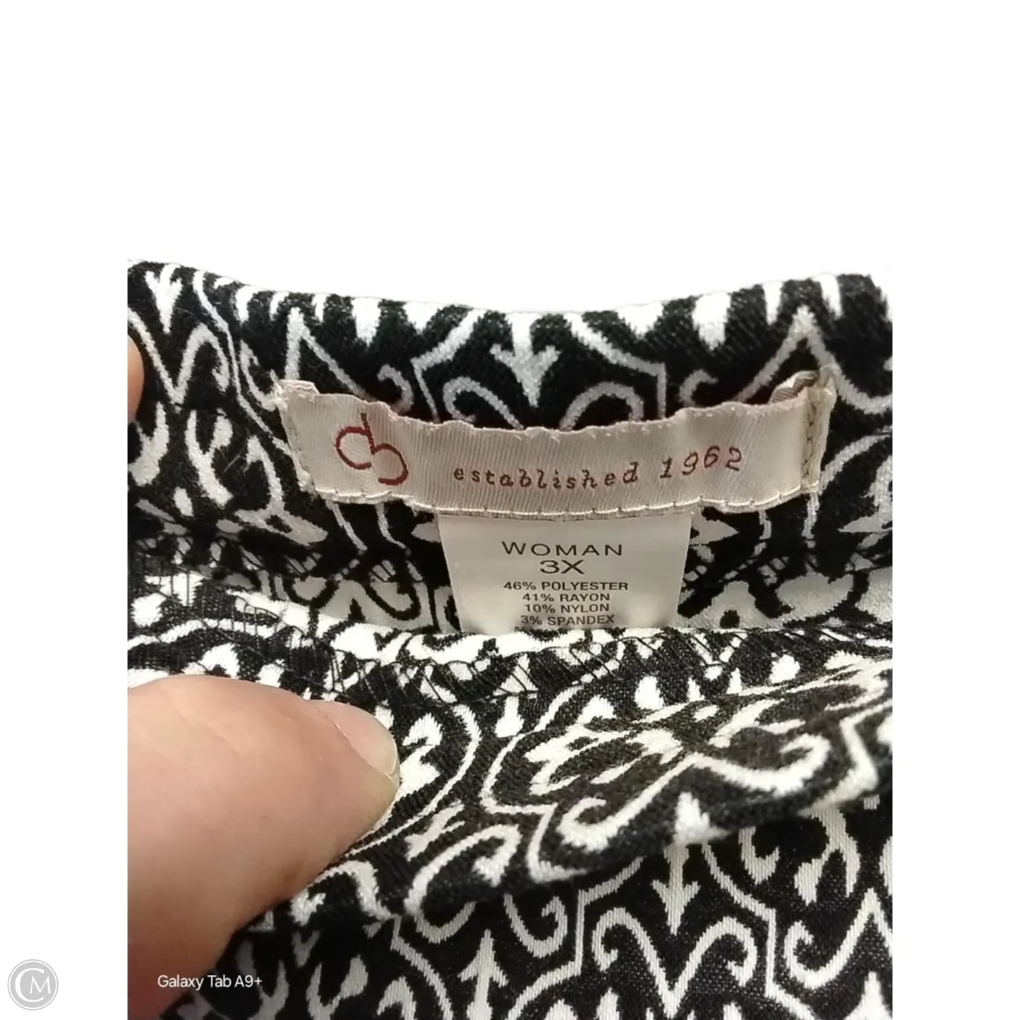 Skirt Midi By Clothes Mentor In Black & White, Size: 3x