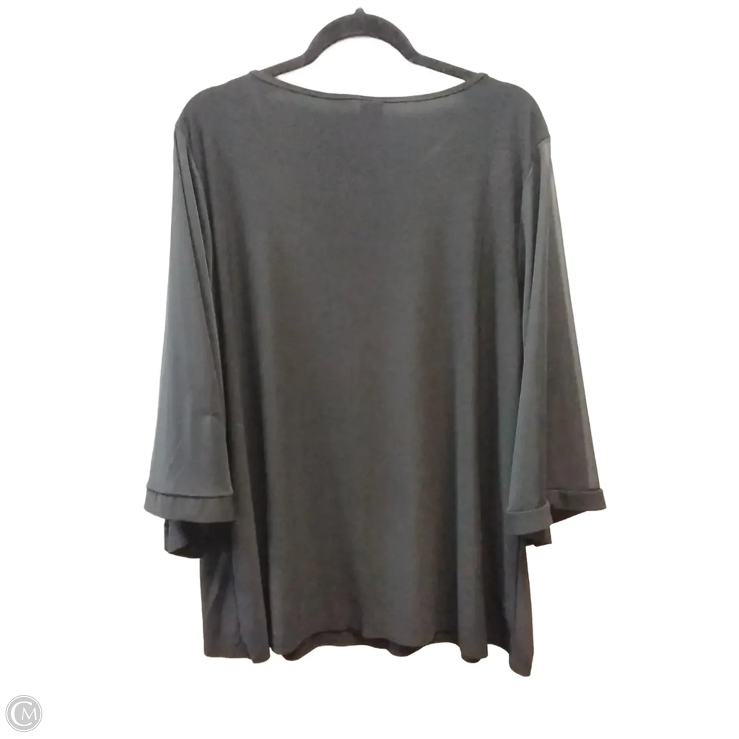 Blouse Long Sleeve By Zero 2 Nine In Black, Size: 2x