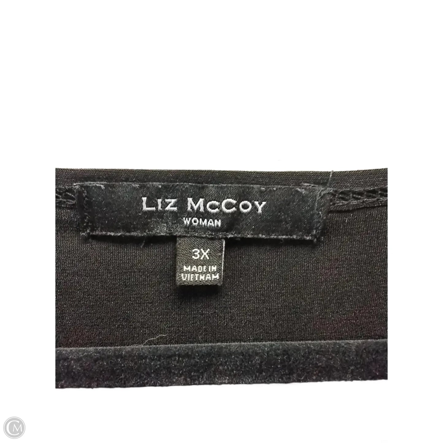 Blouse Short Sleeve By Clothes Mentor In Black, Size: 3x