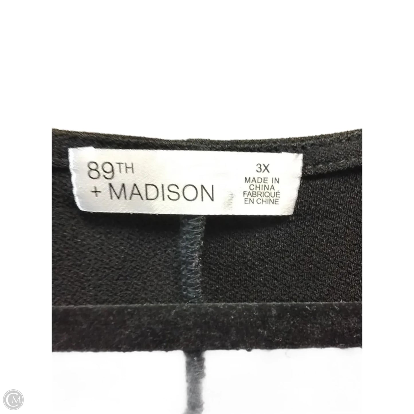 Blouse Short Sleeve By 89th And Madison In Black, Size: 3x