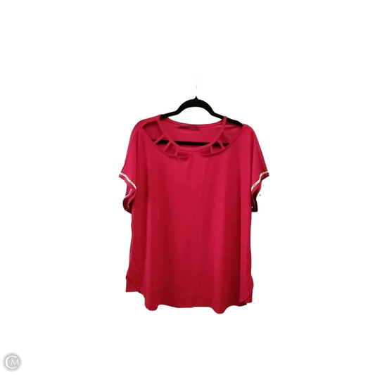 Blouse Short Sleeve By Love Scarlett In Red, Size: 3x