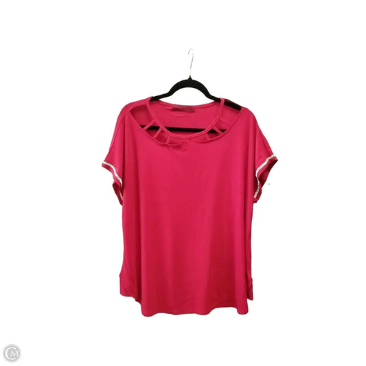 Blouse Short Sleeve By Clothes Mentor In Red, Size: 3x