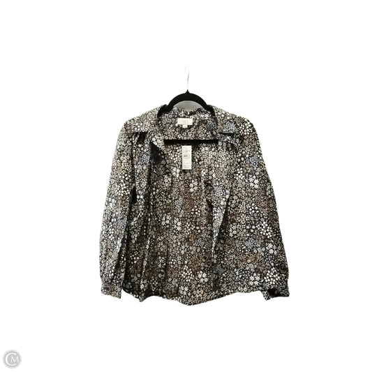 Blouse Long Sleeve By Loft In Floral Print, Size: M