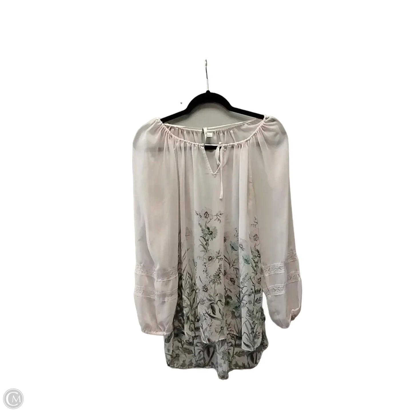 Blouse Long Sleeve By Lc Lauren Conrad In Pink, Size: S