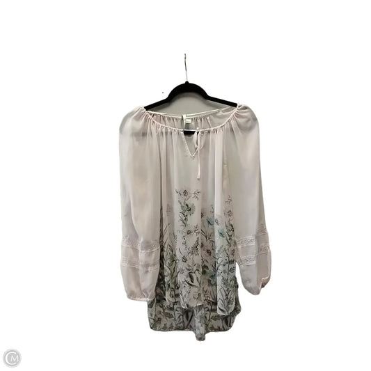 Blouse Long Sleeve By Lc Lauren Conrad In Pink, Size: S