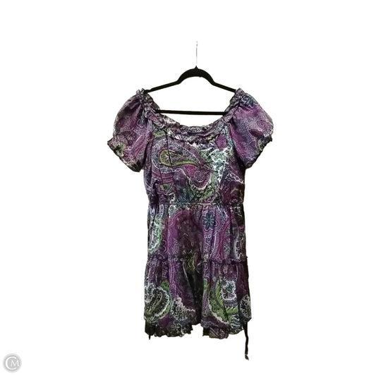 Dress Casual Midi By Abs In Green & Purple, Size: 12