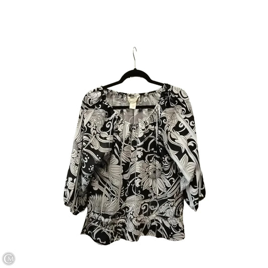 Blouse 3/4 Sleeve By Clothes Mentor In Floral Print, Size: L