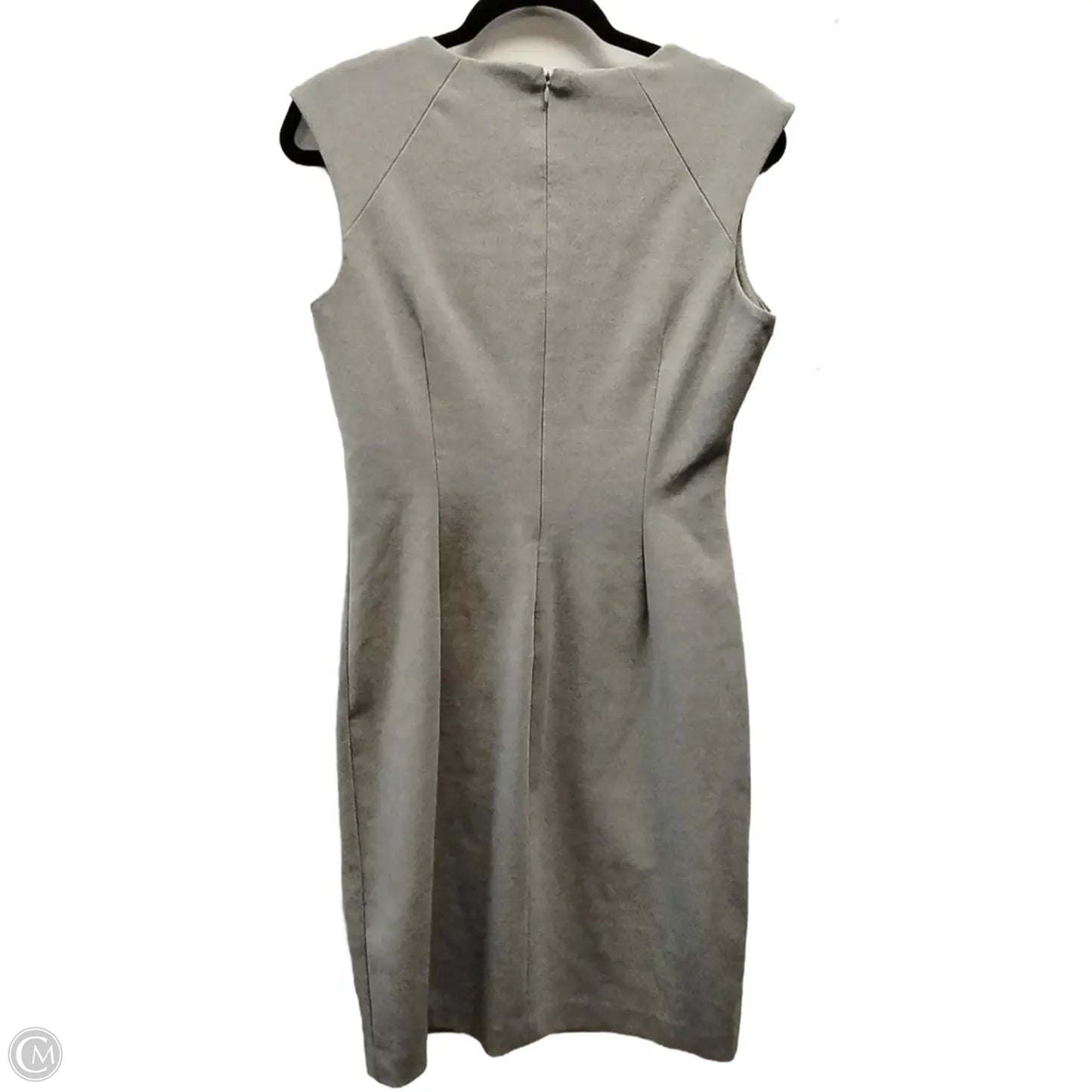 Dress Casual Midi By Calvin Klein In Grey, Size: 8