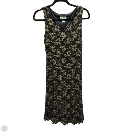 Dress Casual Midi By Cato In Black & Gold, Size: 8