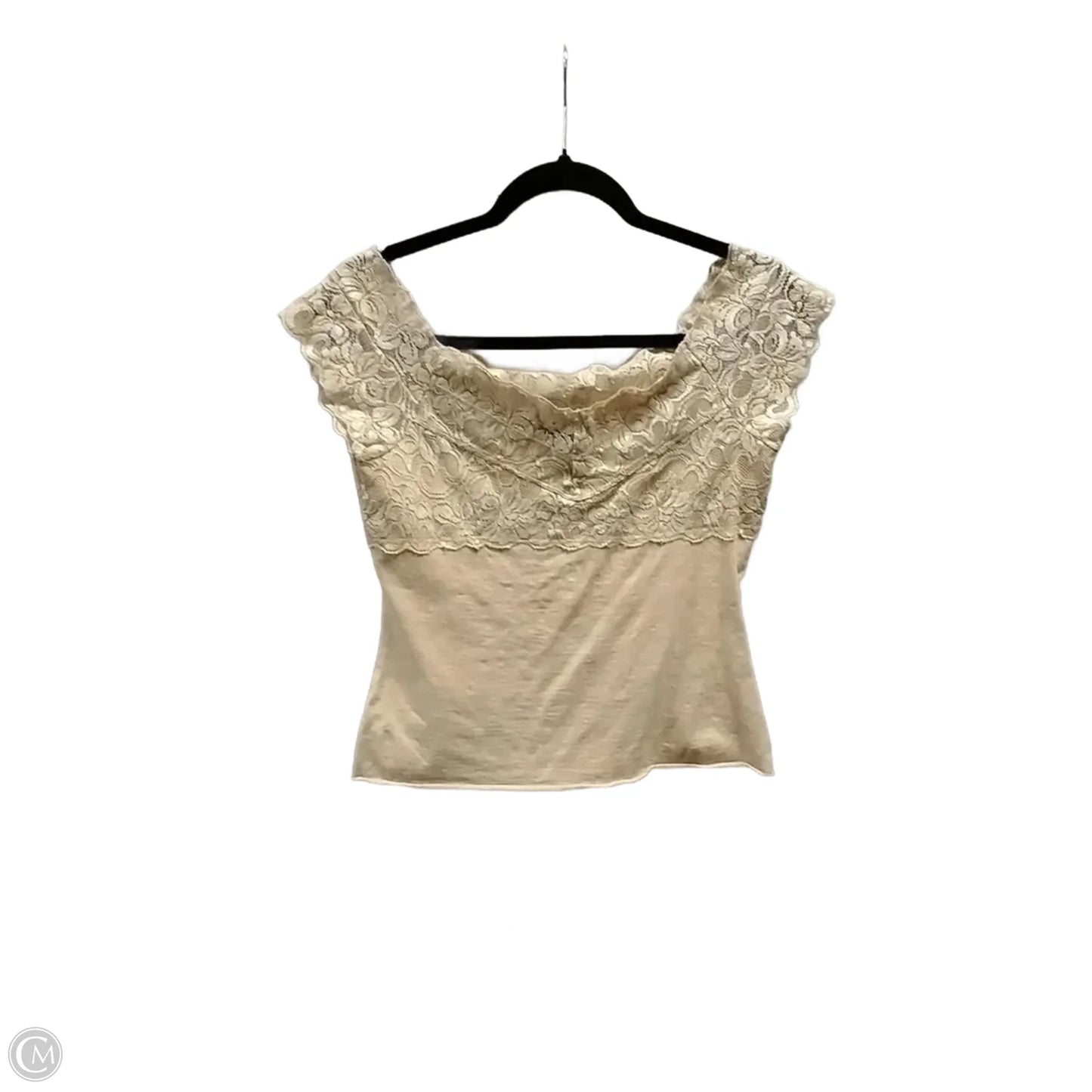 Blouse Short Sleeve By Eyeshadow In Gold, Size: Xl