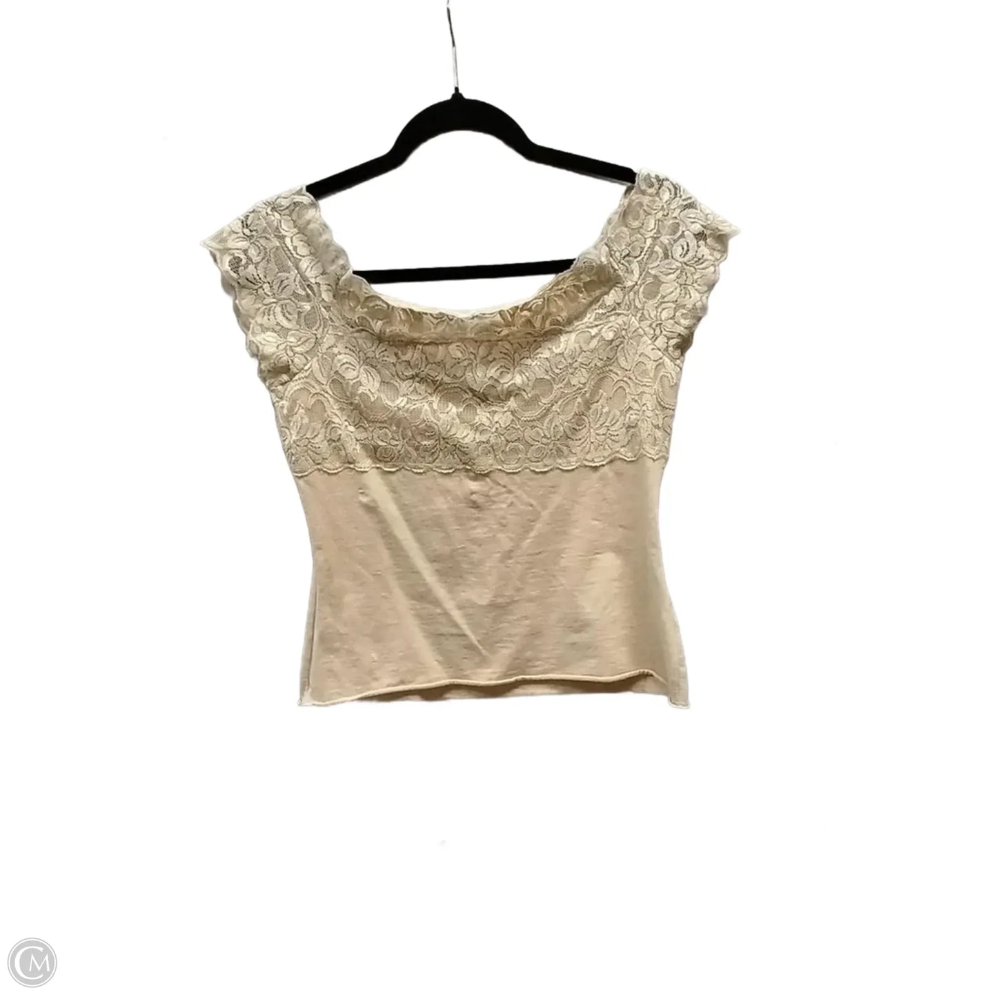 Blouse Short Sleeve By Eyeshadow In Gold, Size: Xl