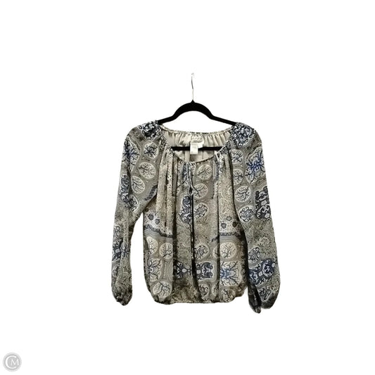 Top Long Sleeve By Max Studio In Multi-colored, Size: Xs