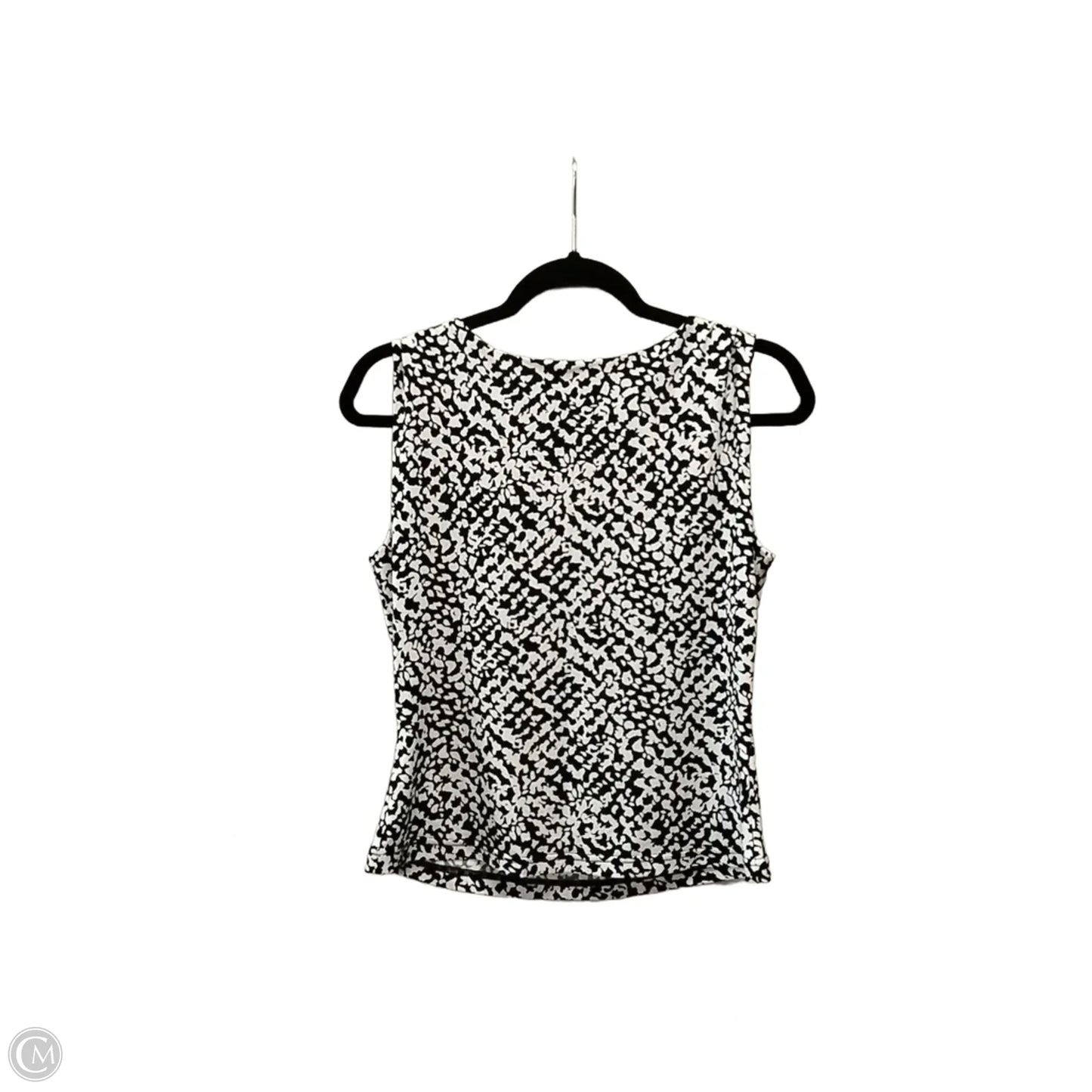 Top Sleeveless By Calvin Klein In Black & White, Size: S