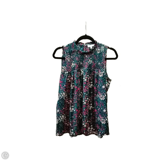 Blouse Sleeveless By Maison Damelie In Floral Print, Size: S