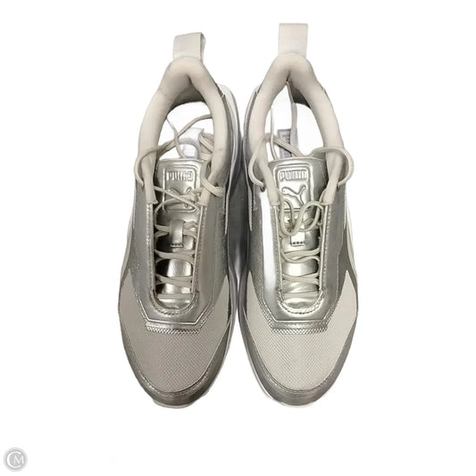 Shoes Sneakers By Puma In Silver, Size: 9