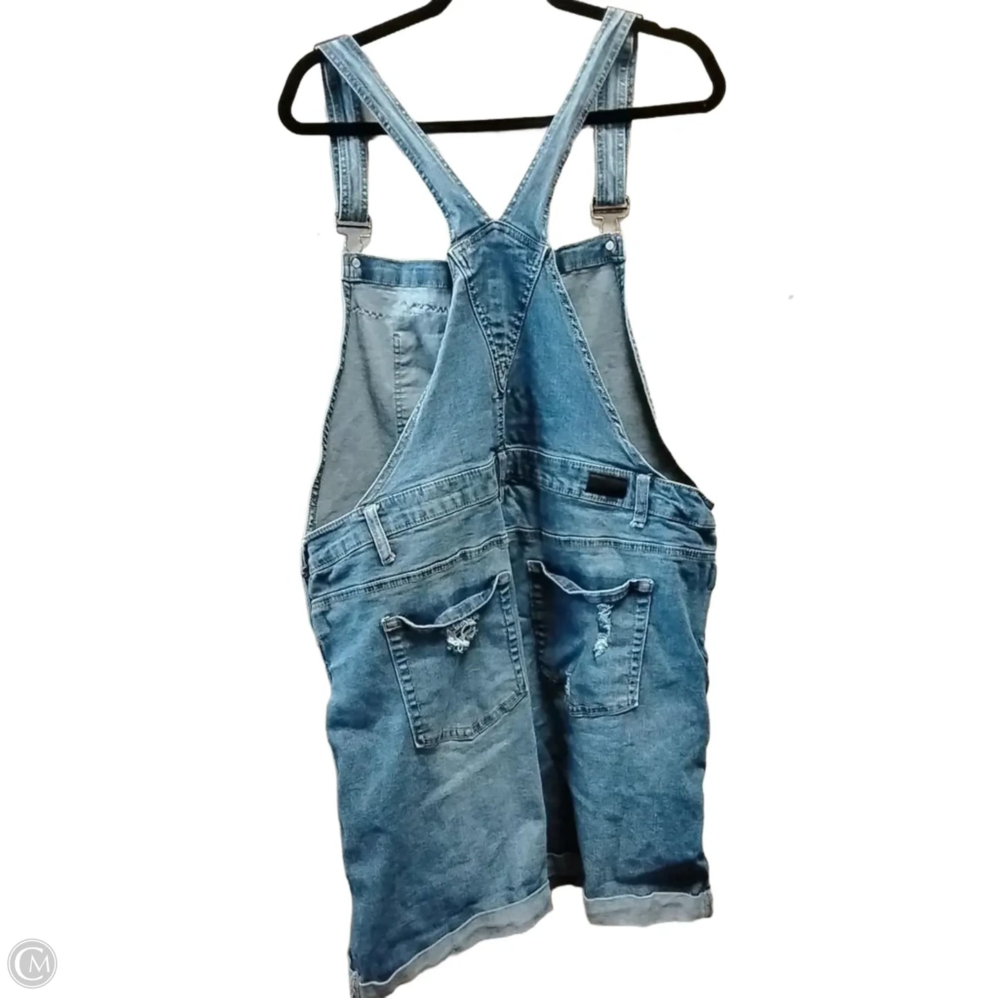 Shortalls By Clothes Mentor In Blue Denim, Size: 3x