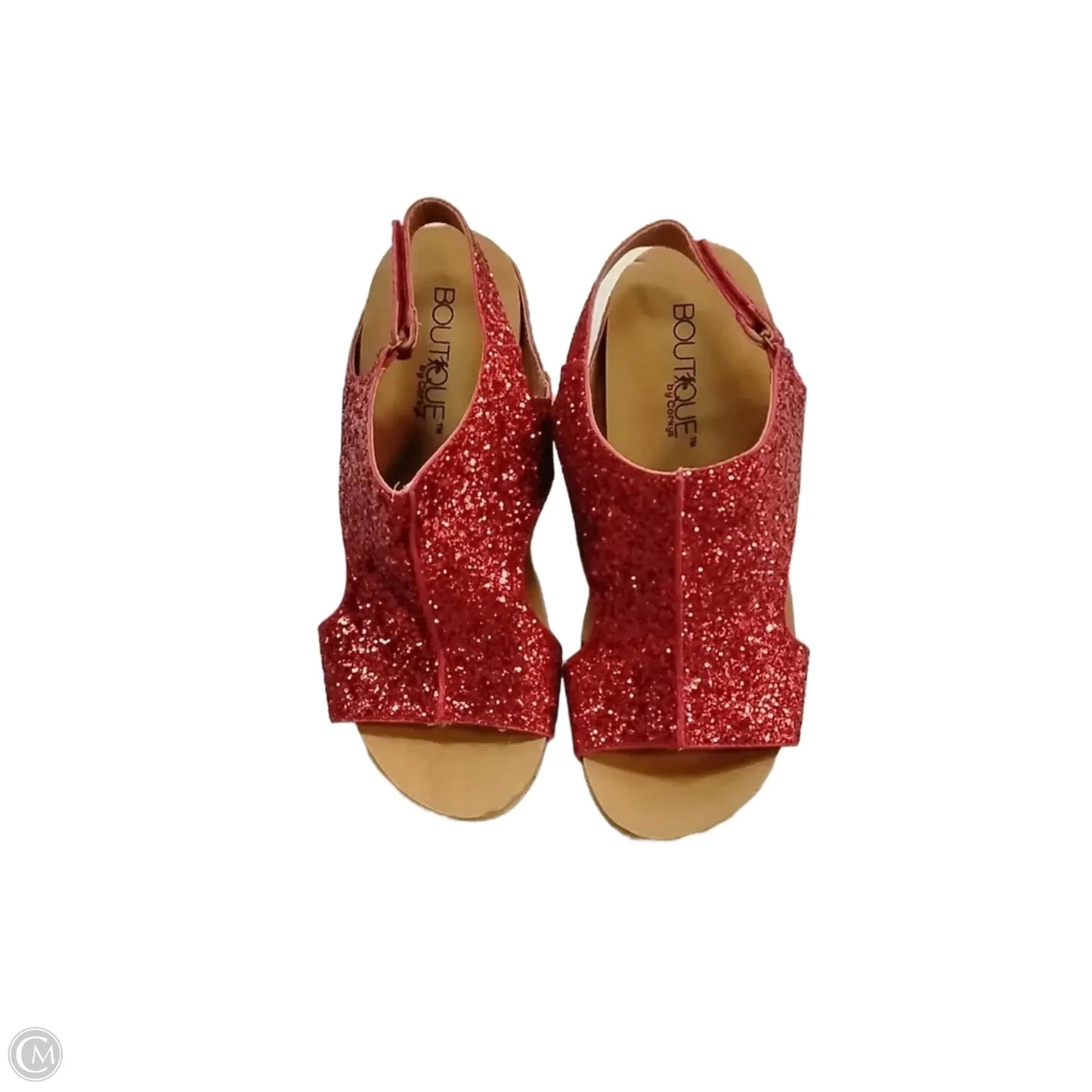 Sandals Heels Wedge By Corkys In Red, Size: 10