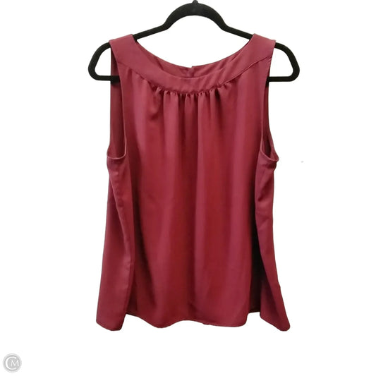 Blouse Sleeveless By Nine West In Red, Size: Xl