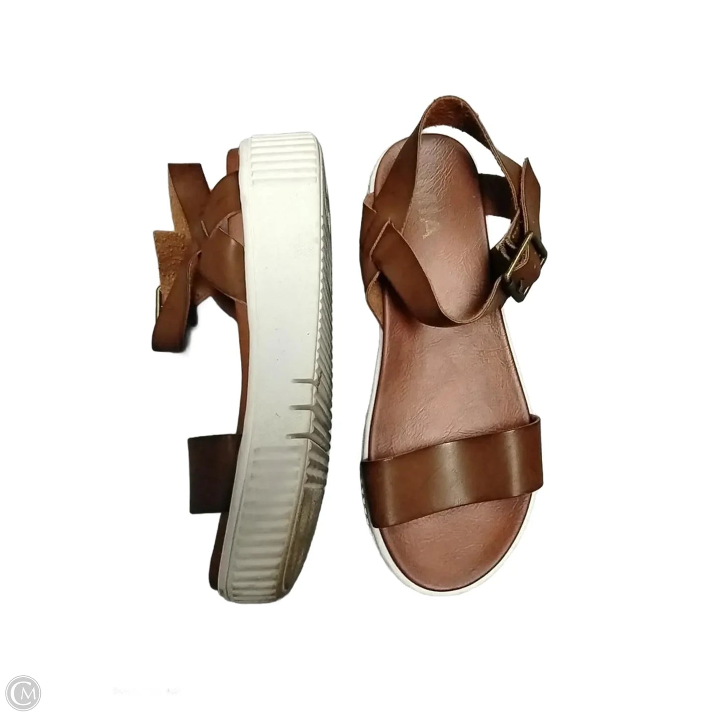 Sandals Heels Platform By Mia In Brown, Size: 6.5