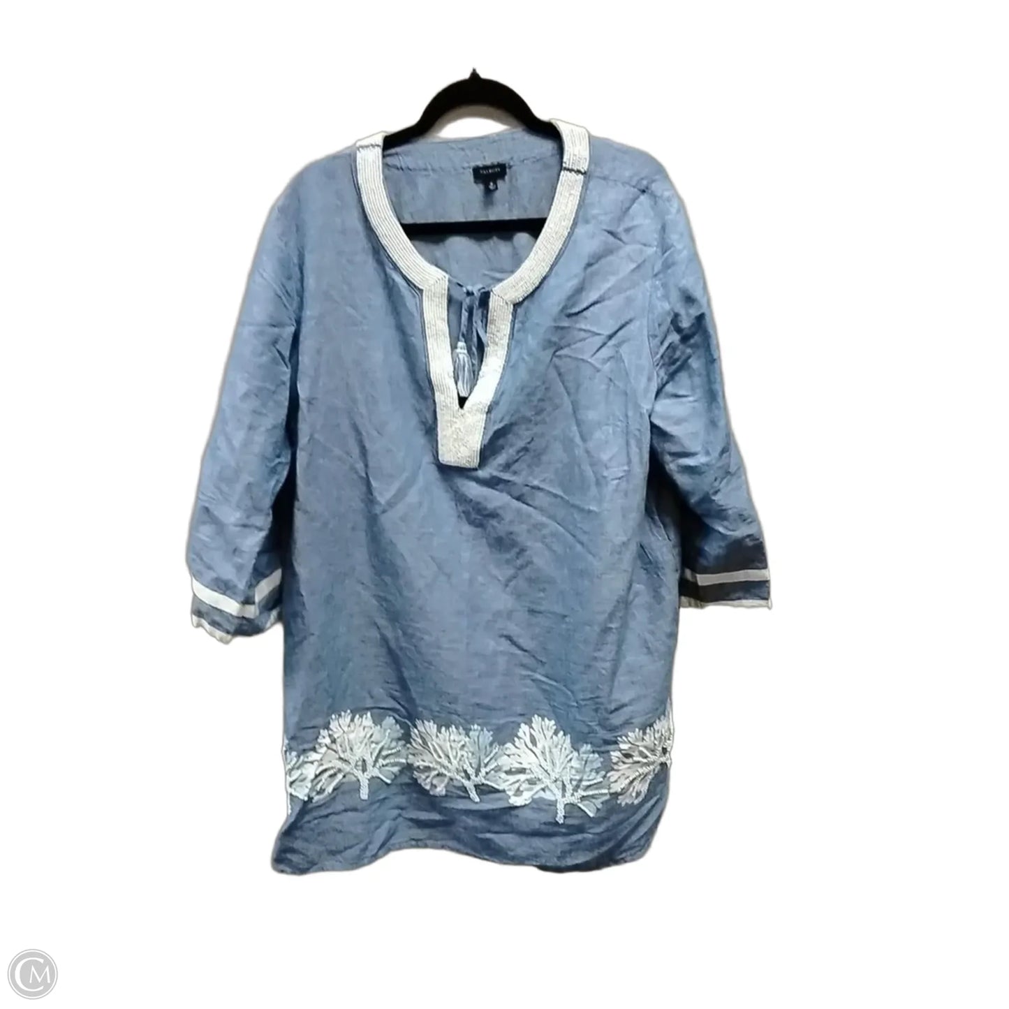 Top Long Sleeve By Talbots In Blue Denim, Size: Xl