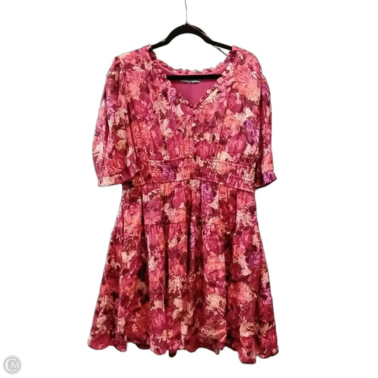 Dress Casual Midi By Dannyandnicole In Floral Print, Size: 18