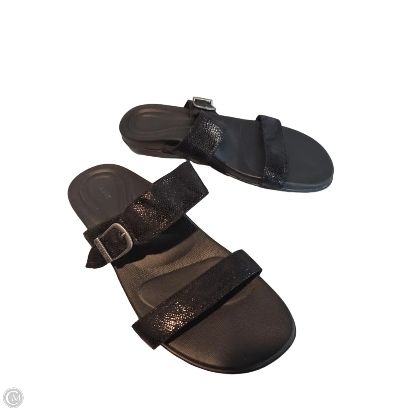 Sandals Flats By Aetrex In Black, Size: 8.5