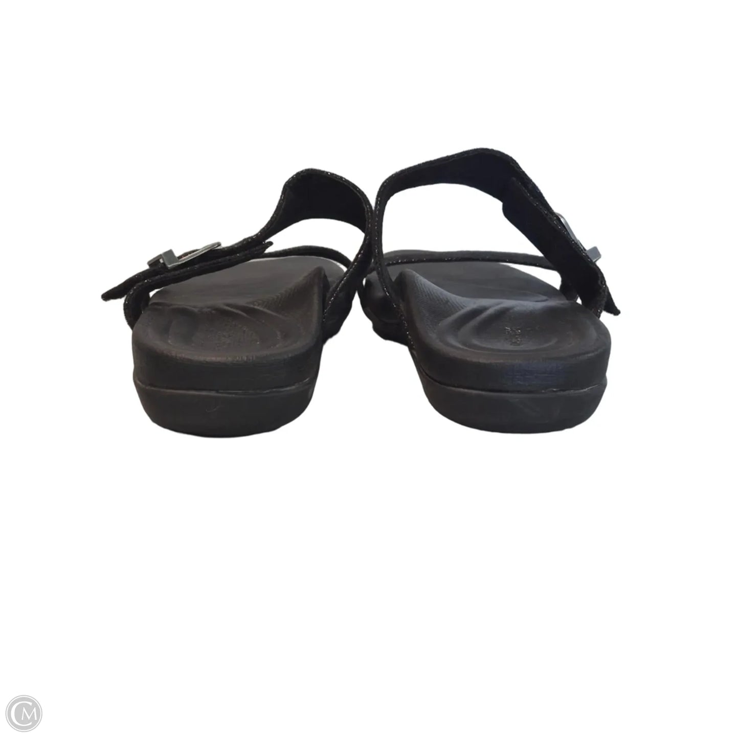 Sandals Flats By Aetrex In Black, Size: 8.5
