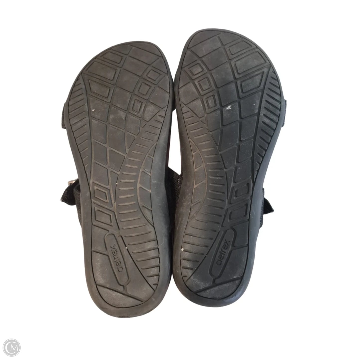Sandals Flats By Aetrex In Black, Size: 8.5