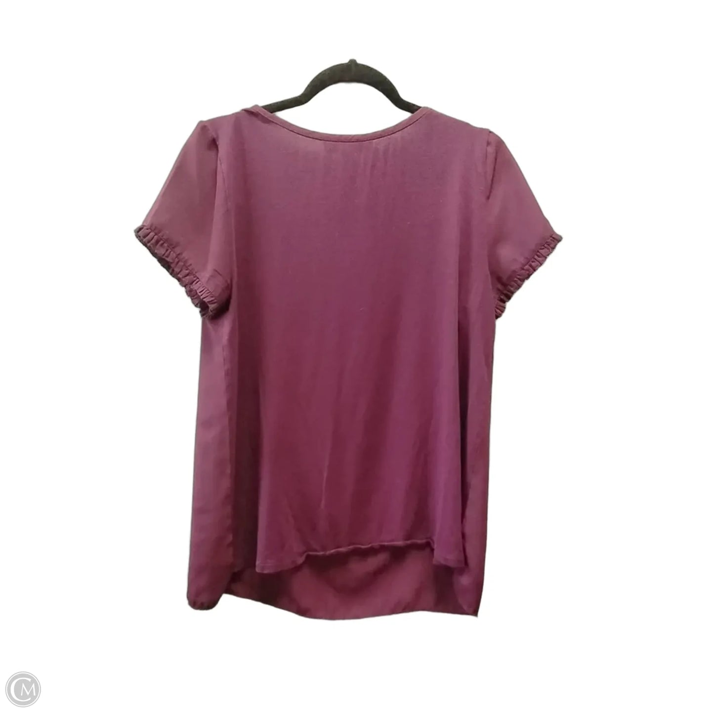 Top Short Sleeve By Loft In Purple, Size: M