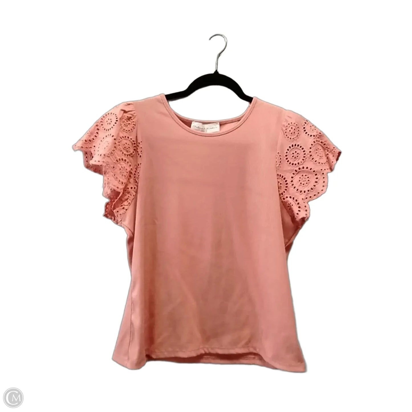 Blouse Short Sleeve By Chelsea And Theodore In Orange, Size: Xl