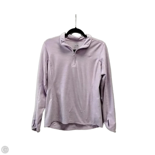 Athletic Top Long Sleeve Collar By The North Face In Purple, Size: M