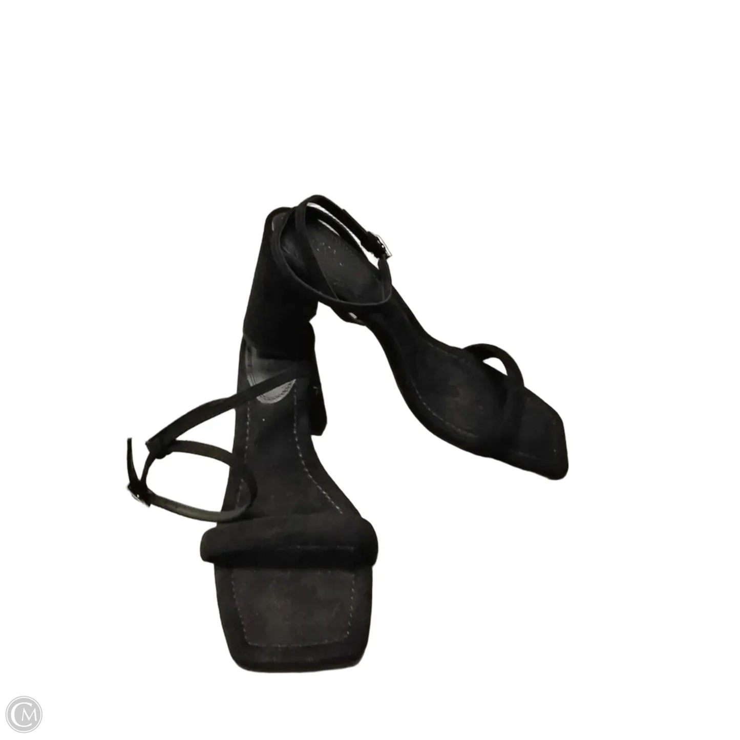 Sandals Heels Block By Asos In Black, Size: 13
