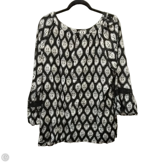 Blouse Long Sleeve By Honey Punch In Black, Size: 2x
