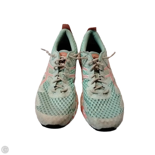 Shoes Sneakers By Asics In Green & Pink, Size: 11