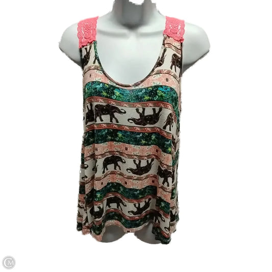 Blouse Sleeveless By Rue 21 In Animal Print, Size: L