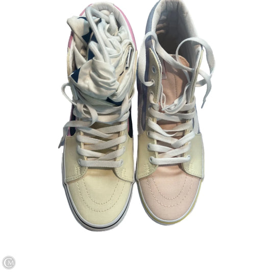 Shoes Sneakers By Vans In Pink & Yellow, Size: 9.5