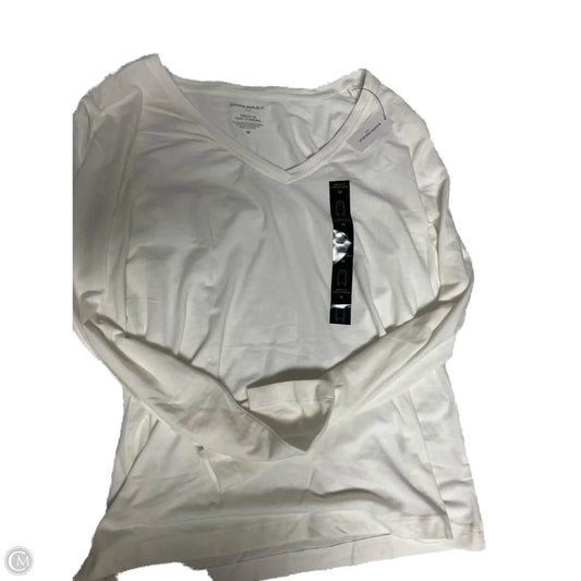 Top Long Sleeve By Banana Republic In White, Size: M