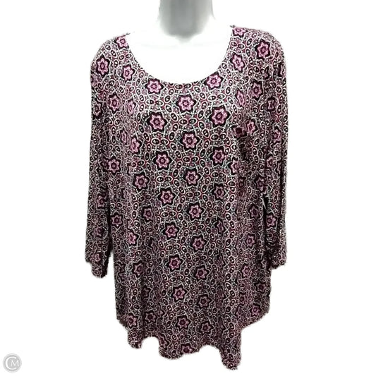 Top Long Sleeve Basic By Philosophy In Purple, Size: 3x