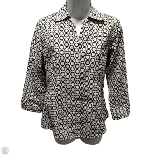 Blouse Long Sleeve By Investments In Geometric Pattern, Size: 4p