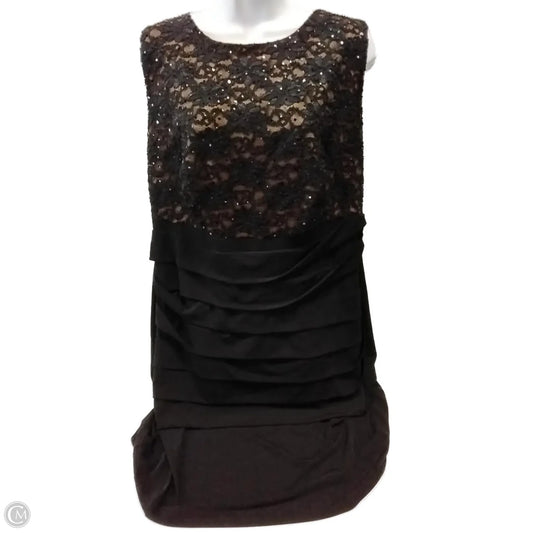 Dress Casual Midi By Dressbarn In Black, Size: 16