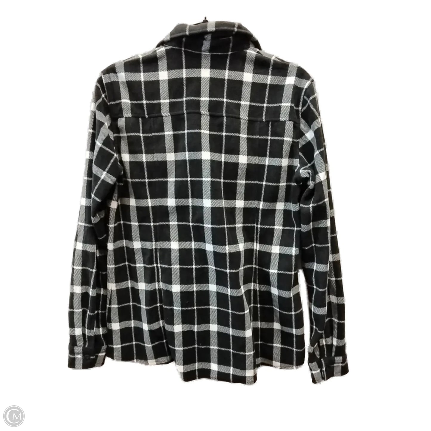 Top Long Sleeve Basic By Eddie Bauer In Plaid Pattern, Size: M