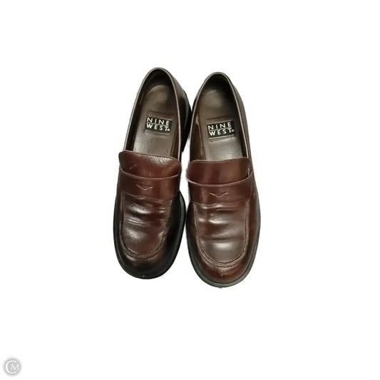 Shoes Heels Block By Nine West In Brown, Size: 7.5