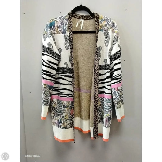 Sweater Cardigan By Anthropologie In Animal Print, Size: S