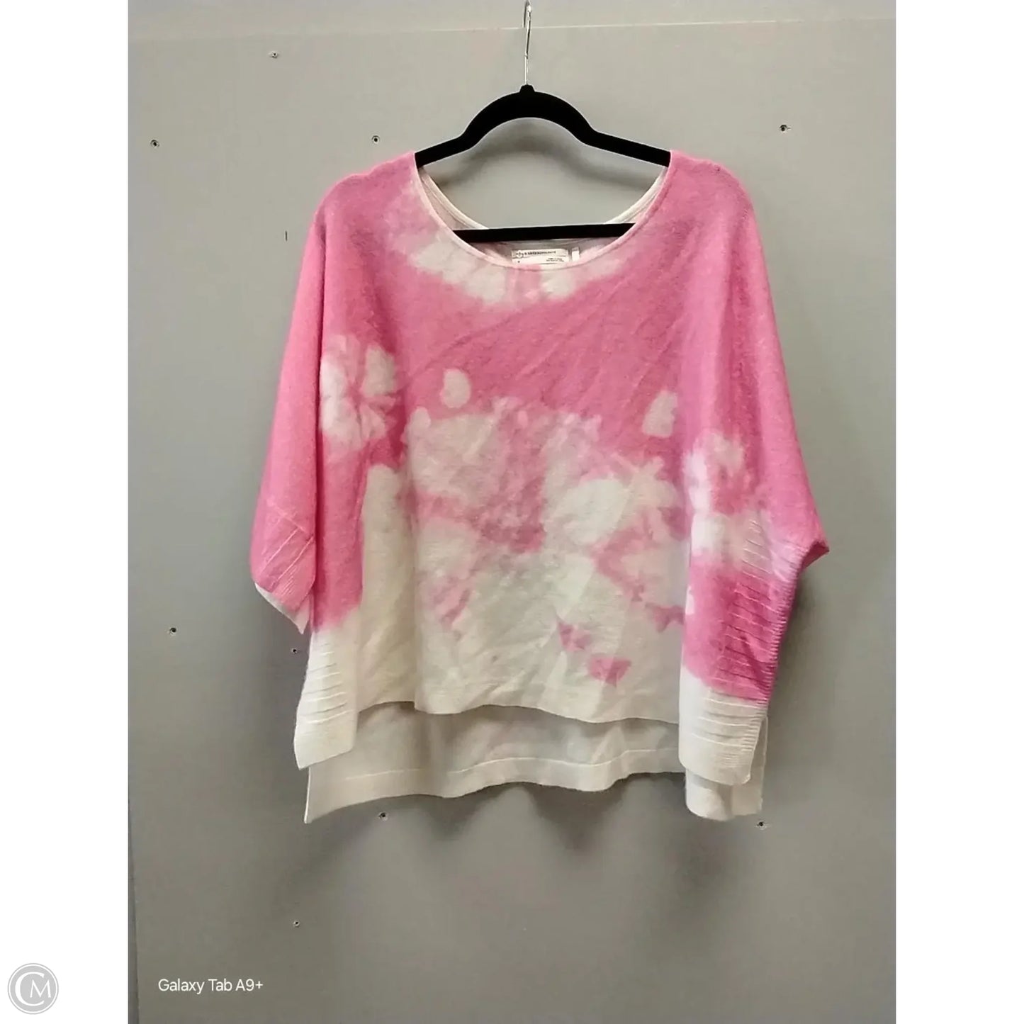 Sweater Cashmere By Anthropologie In Pink & White, Size: M
