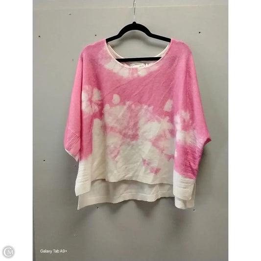 Sweater Cashmere By Anthropologie In Pink & White, Size: M