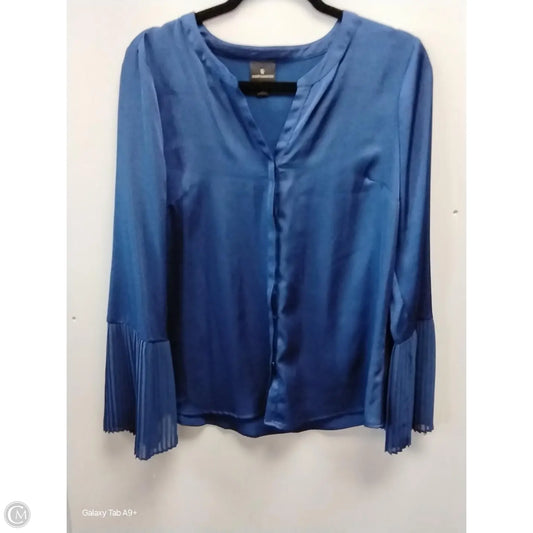 Blouse Long Sleeve By Worthington In Blue, Size: M