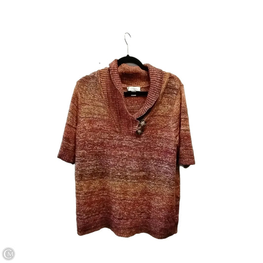 Sweater Short Sleeve By Cj Banks In Copper, Size: 1x